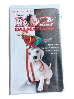 Vintage Walt Disney 102 Dalmatians Glenn Close VHS 2001 Sealed Dogs Puppy